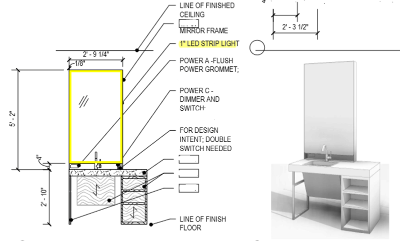 cabinet light, closet light, bedside light, bed light